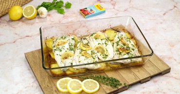 Pescadilla al horno con producto